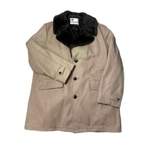 Lakeland Wool Men’s Coat Brown Fur In Size 44